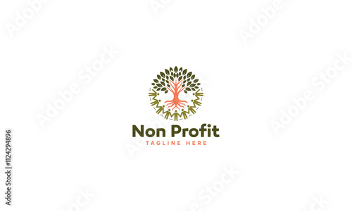 Innovative Charity Logo Vector Design, Nonprofit Logo Collection for Community Care