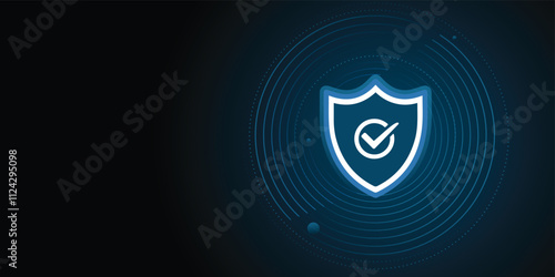 Padlock Security cyber digital concept Abstract technology background protect system innovation