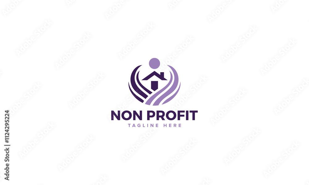 Fototapeta premium Innovative Charity Logo Vector Design, Nonprofit Logo Collection for Community Care