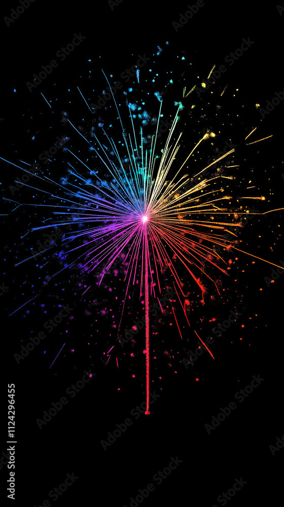 Fireworks in the Night Sky. fireworks on black background Fireworks in the Night Sky. fireworks on black background
