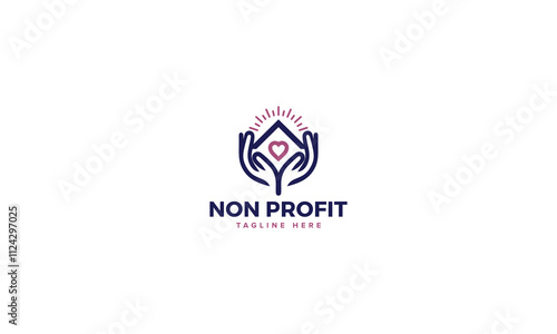 Innovative Charity Logo Vector Design, Nonprofit Logo Collection for Community Care