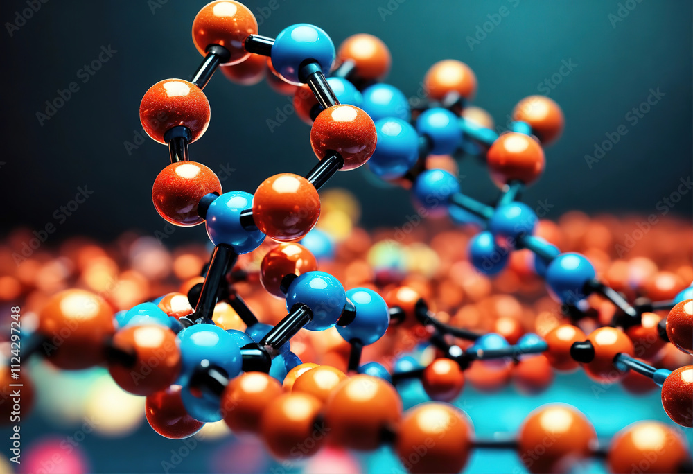 Representation of molecular structure in scientific research Representation of molecular structure in scientific research