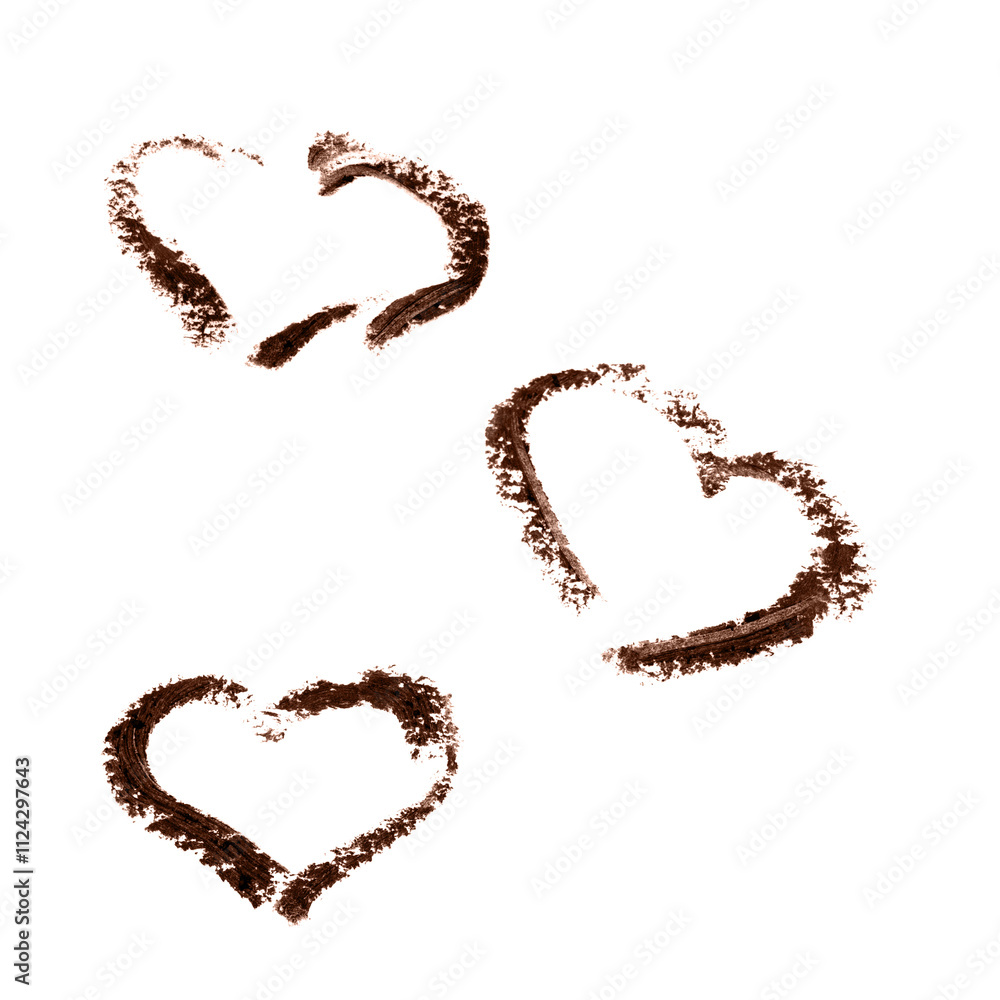 heart outline of a drawn heart in mocha mousse color heart outline of a drawn heart in mocha mousse color