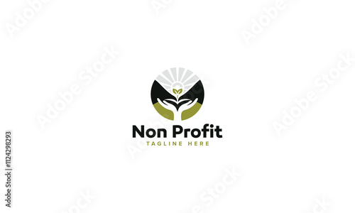 Innovative Charity Logo Vector Design, Nonprofit Logo Collection for Community Care