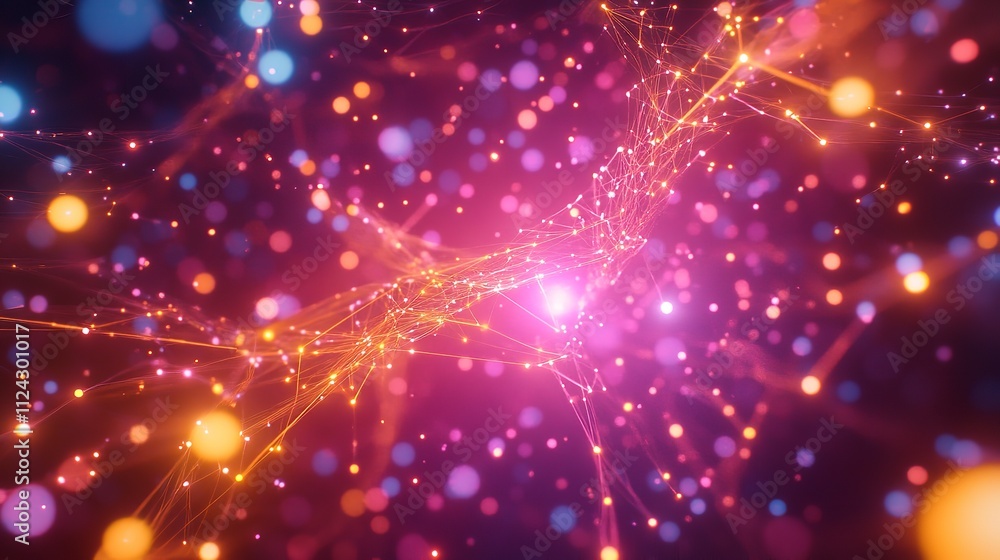 Fototapeta premium Abstract Background of Electronic Print Circuit with Dots