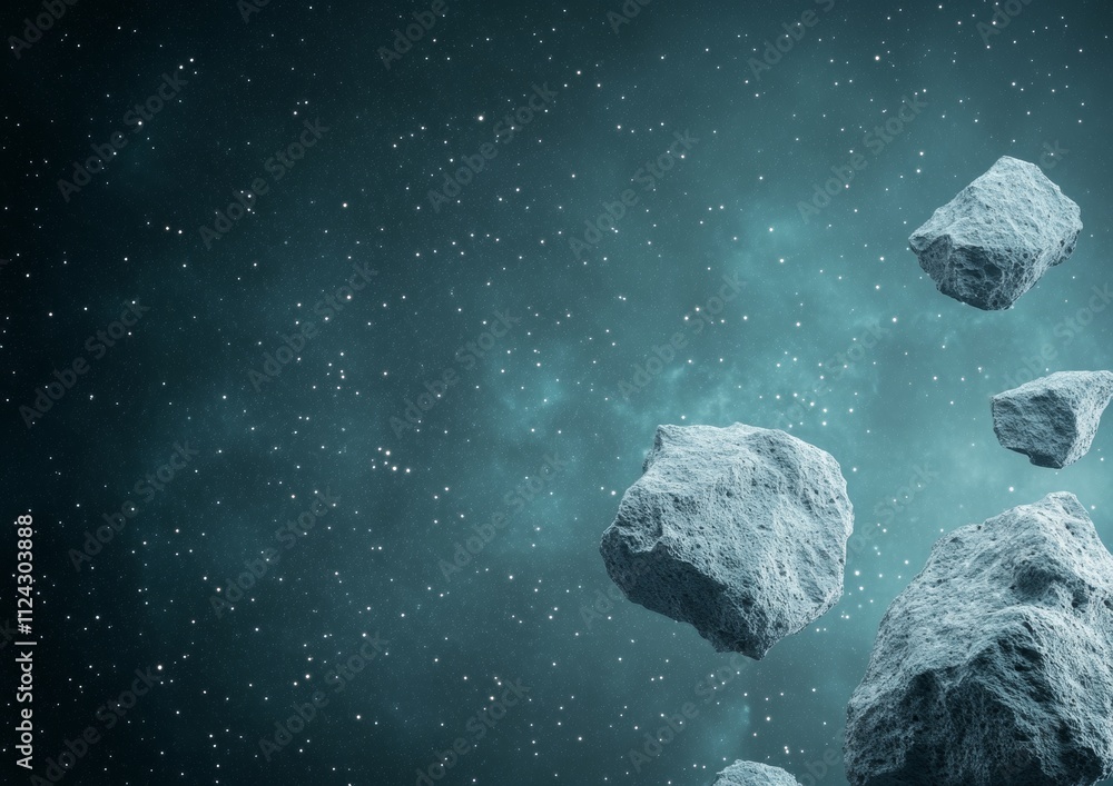 Ominous Asteroid Belt in Deep Space A Surreal Cosmic Landscape Ominous Asteroid Belt in Deep Space A Surreal Cosmic Landscape