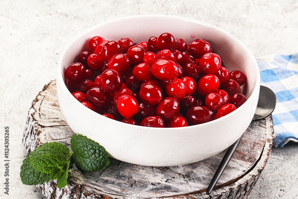 Red sweet ripe juicy cranberry