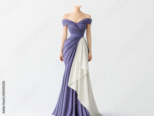 Tailored Luxury Silhouette Evening Dress Studio Fashion Photography Minimalistic Elegant Design