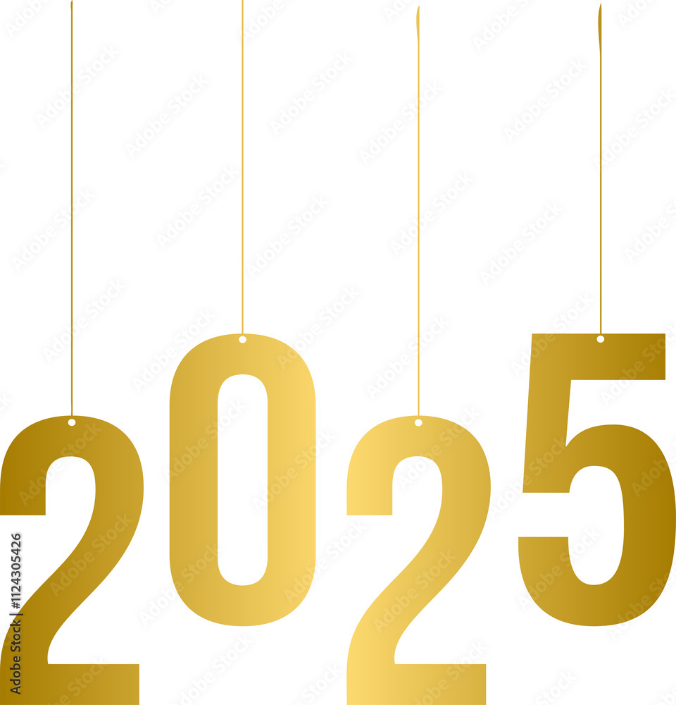 Golden 2025 new year, gold color 2025 Golden 2025 new year, gold color 2025