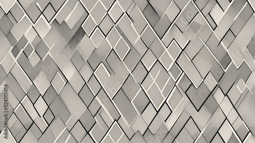 Abstract Grey Rectangular Geometric Pattern Design photo