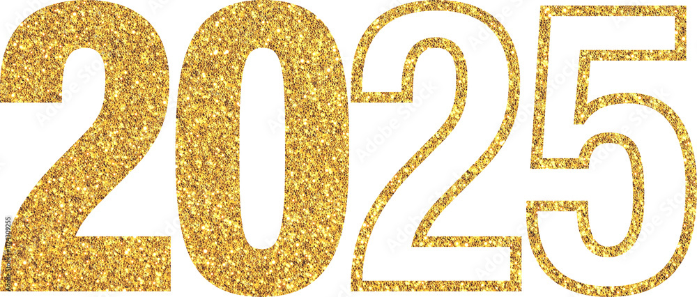 Golden glitter new year 2025, gold glittering year 2025 Golden glitter new year 2025, gold glittering year 2025