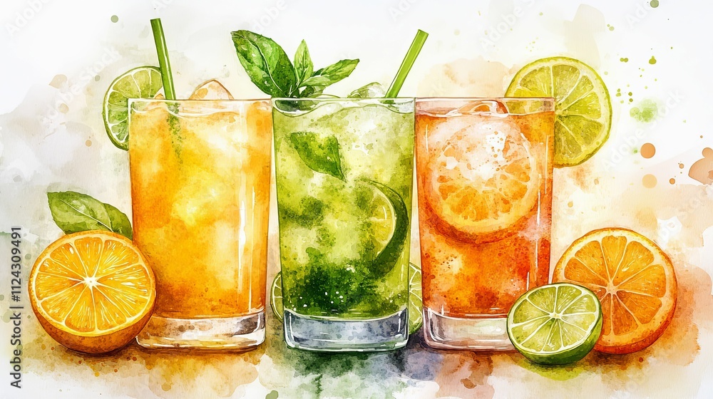 Three Refreshing Summer Cocktails With Citrus Fruits Three Refreshing Summer Cocktails With Citrus Fruits