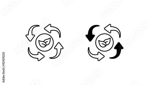 Restoring icon design with white background stock illustration