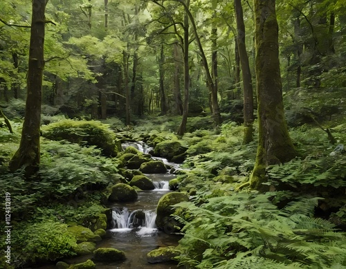 Waterfall in the trees