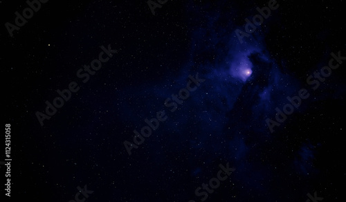 Space background with big nebula and stars.