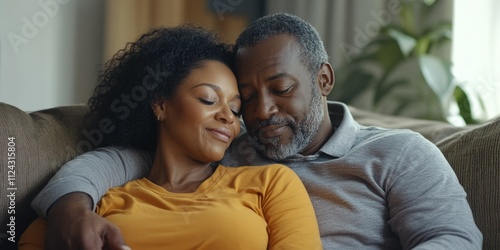 Couple Sharing a Moment on the Couch