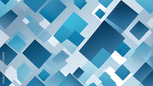 Abstract Blue Square Pattern Design Background