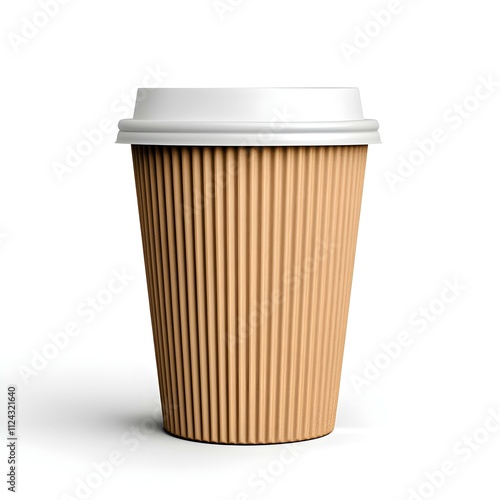Wallpaper Mural Take a Break:  A simple and clean image of a brown paper cup with a white lid, perfect for showcasing your coffee or beverage brand.   Torontodigital.ca
