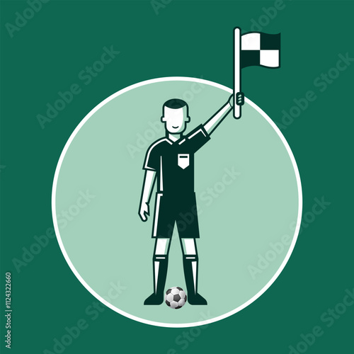 Colorful Lines man Flag Vector Art Desing