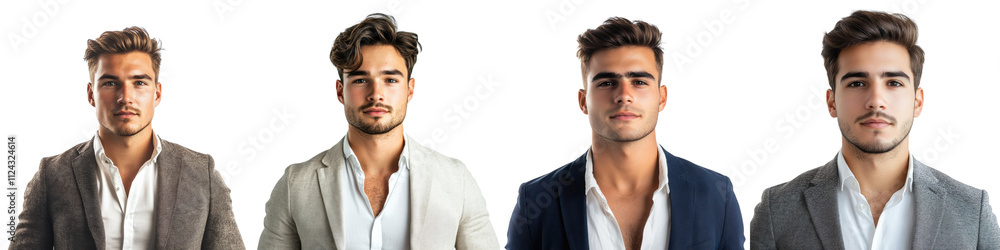A Set of Young Entrepreneur Representing Innovation and Business Strategy Isolated on Transparent Background A Set of Young Entrepreneur Representing Innovation and Business Strategy Isolated on Transparent Background