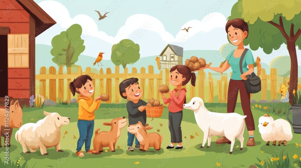 custom made wallpaper toronto digitalFamily visiting a petting zoo children fee