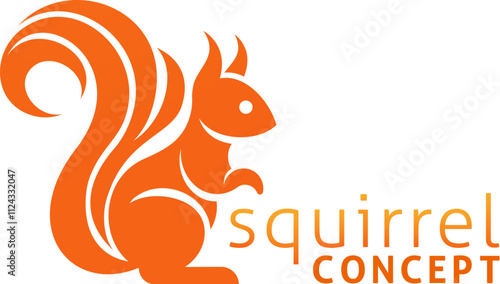 A squirrel animal design icon mascot illustration design concept