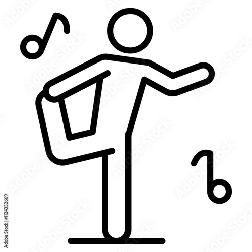 aerobics single icon