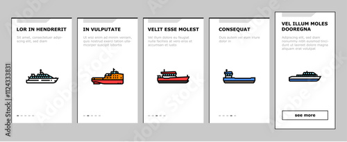 ship cargo maritime navigation onboarding mobile vector deck hull, port starboard, stern bow, keel mast, sail captain, crew, voyage, dock ship cargo maritime navigation illustrations