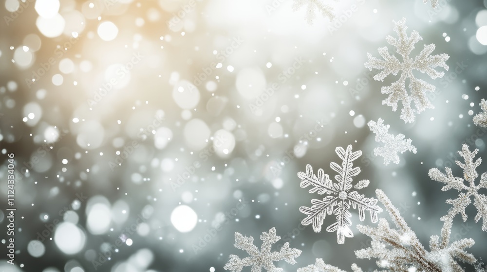 Close up picture of snow flakes Close up picture of snow flakes