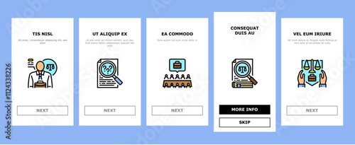 corporate law compliance onboarding mobile vector corporation governance, merger acquisition liability contract, litigation regulation corporate law compliance illustrations