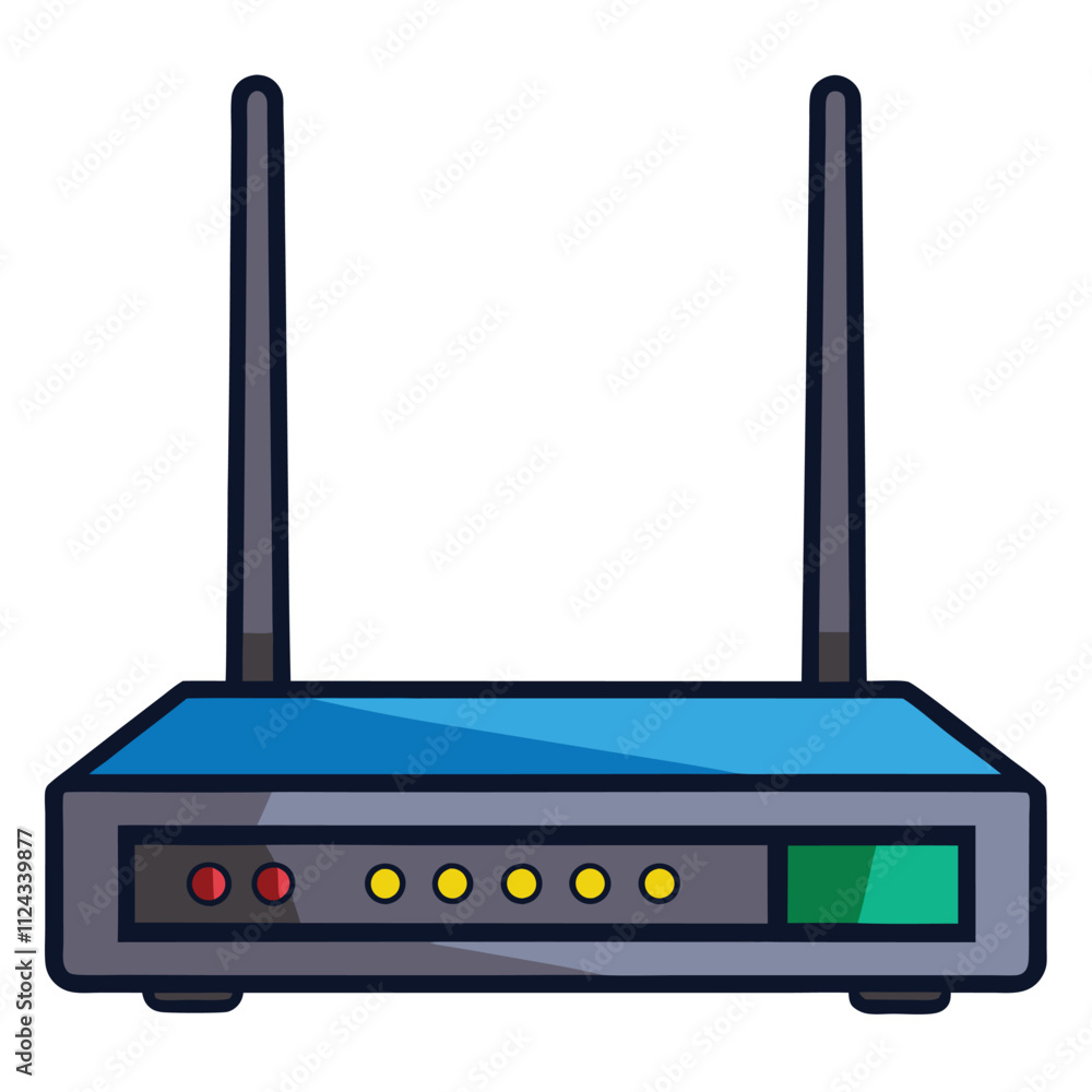 wi fi router on a white background wi fi router on a white background