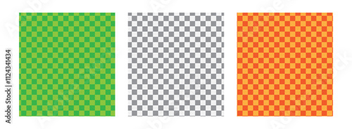 Set of abstract seamless checkered patterns in y2k style. Trendy retro psychedelic checkerboard backgrounds in 90s, 00s style. Hippie, trippy patterns with distorted cage