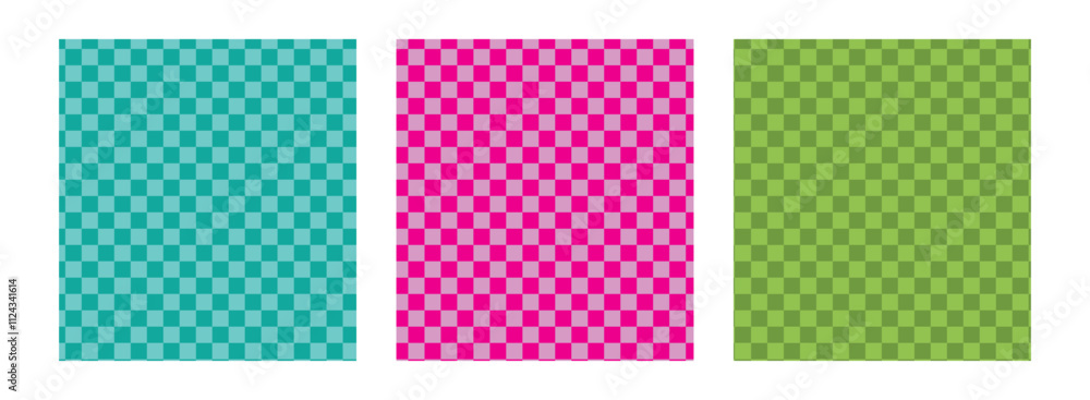 Colorful trendy checkerboard square seamless pattern collection. Set of geometric modern pastel square background in vintage style. Funky hippie fashion textile print, retro background Colorful trendy checkerboard square seamless pattern collection. Set of geometric modern pastel square background in vintage style. Funky hippie fashion textile print, retro background