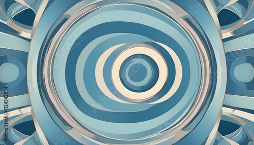 Clear Plain Shiny Warm Soft Vintage Bokeh Cloudy Wave Like Geometric Blue Background or Texture