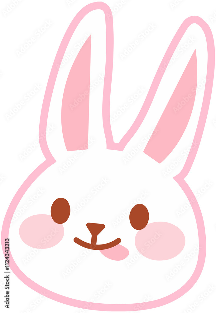 Fototapeta premium Happy Rabbit Emoji 