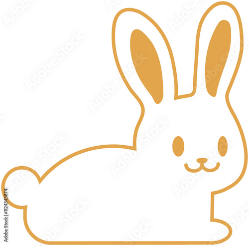 Mid Autumn Festiival rabbit line icon photo