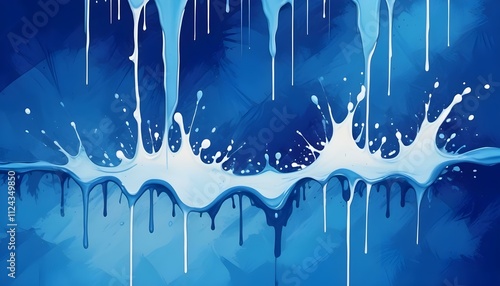 Clear Plain Shiny Warm Soft Vintage Bokeh Cloudy Wave Like Geometric Blue Background or Texture