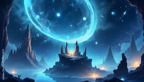 Clear Plain Shiny Warm Soft Vintage Bokeh Cloudy Wave Like Geometric Blue Background or Texture