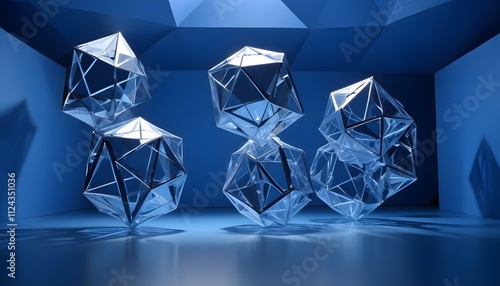 Clear Plain Shiny Warm Soft Vintage Bokeh Cloudy Wave Like Geometric Blue Background or Texture