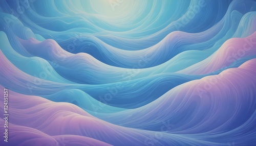 Clear Plain Shiny Warm Soft Vintage Bokeh Cloudy Wave Like Geometric Blue Background or Texture