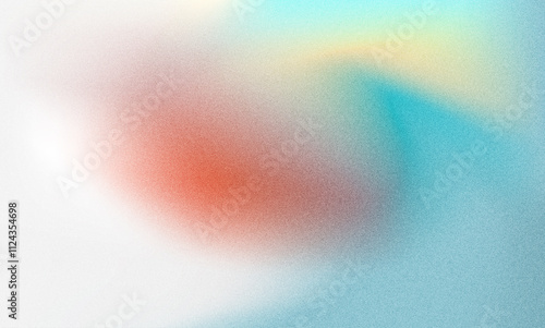 Abstract noise light blur gradient green and orange background. Color wallpaper grainy fluid effect. Multicolor textured poster design.