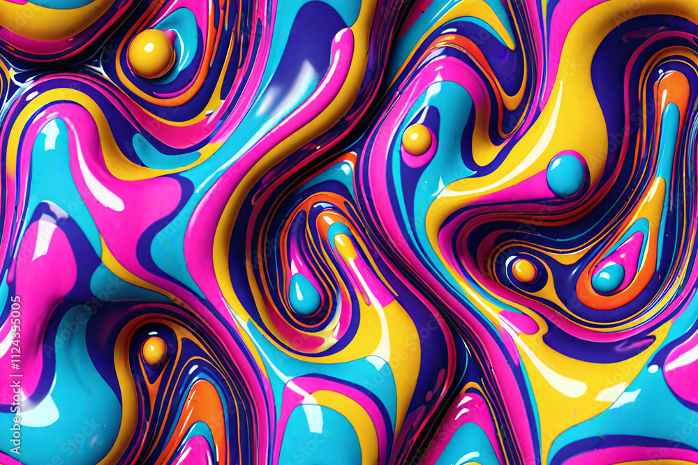 Abstract 3D fluid Endless background. Seamless colorful pattern. Abstract 3D fluid Endless background. Seamless colorful pattern.