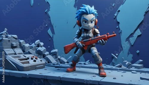 Clear Plain Shiny Warm Soft Vintage Bokeh Cloudy Wave Like Geometric Blue Background or Texture