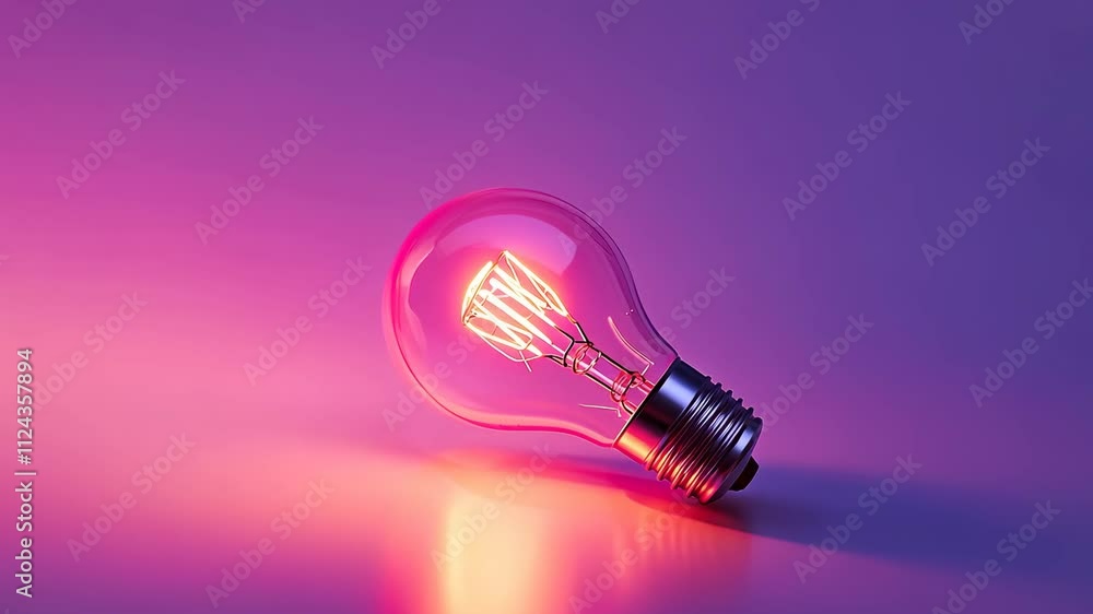 Glowing Purple Light Bulb with Unique Filament Design and Brightness Glowing Purple Light Bulb with Unique Filament Design and Brightness
