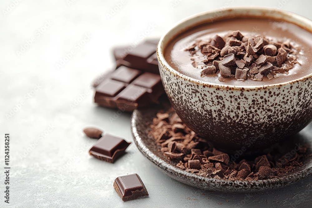Indulgent Hot Chocolate in a Decorative Bowl Indulgent Hot Chocolate in a Decorative Bowl