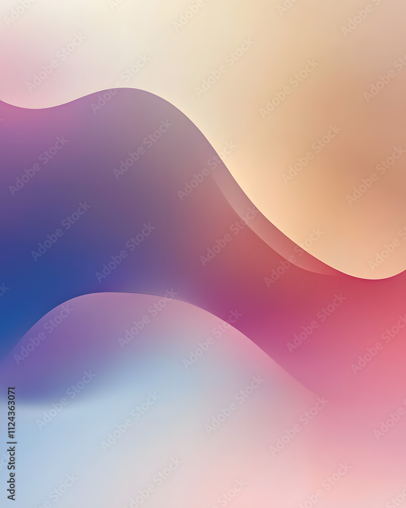 Fototapeta premium Abstract gradient backgrounds with soft pastel hues