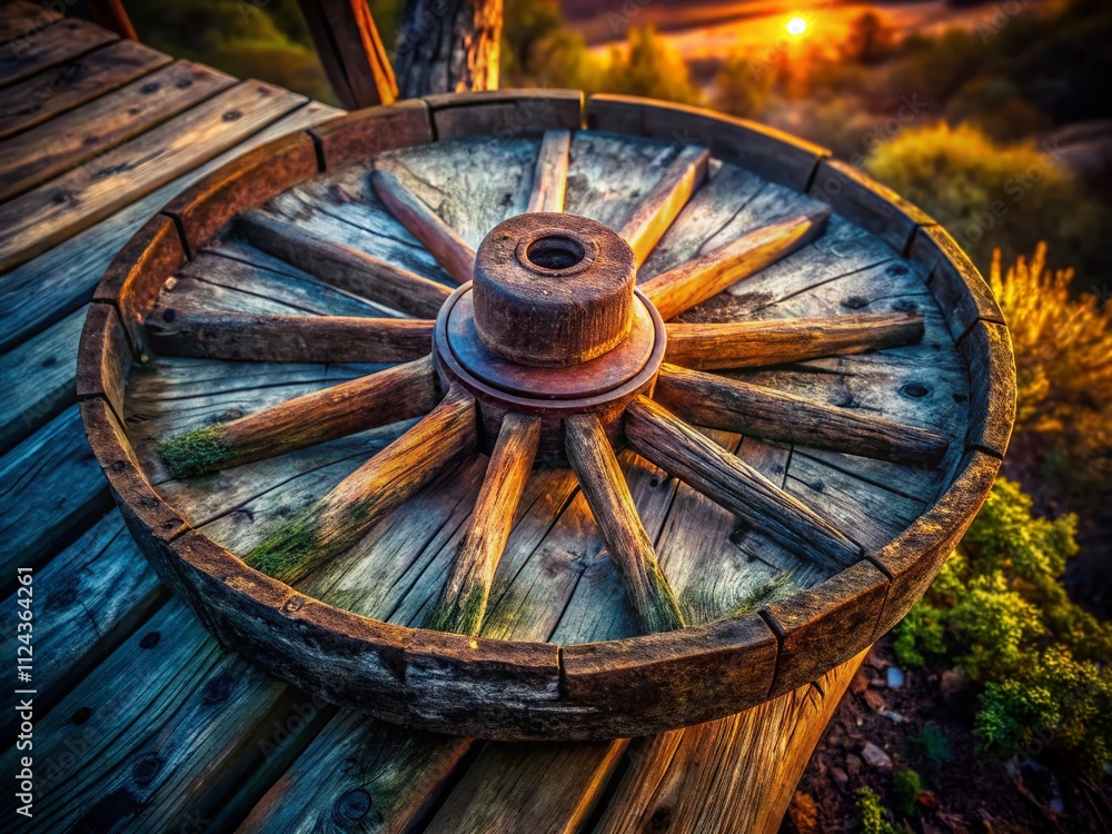 Ancient Whetstone & Wagon Wheel Long Exposure Ancient Whetstone & Wagon Wheel Long Exposure