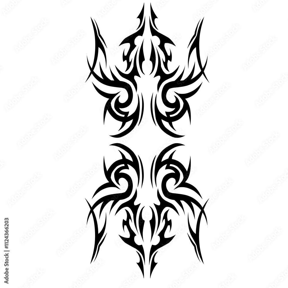 black and white tribal tattoo black and white tribal tattoo