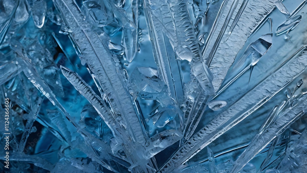photo of ice flower with refreshingly cold temperature photo of ice flower with refreshingly cold temperature
