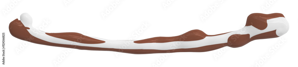 Obraz premium brown watercolor drop zigzag isolated on transparent background